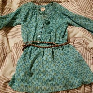 Blue patterned blouse